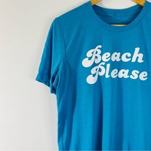 Women’s Bella Canvas Unisex Beach Please Graphic T-shirt Size M